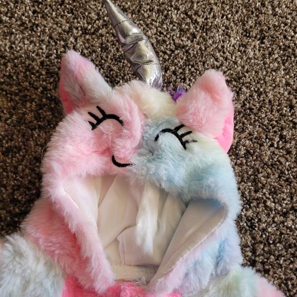 Baby Girl Fleece 🦄  Jumpsuit Outfit Dress Up - Colorful - Newborn - Picture 4 of 8